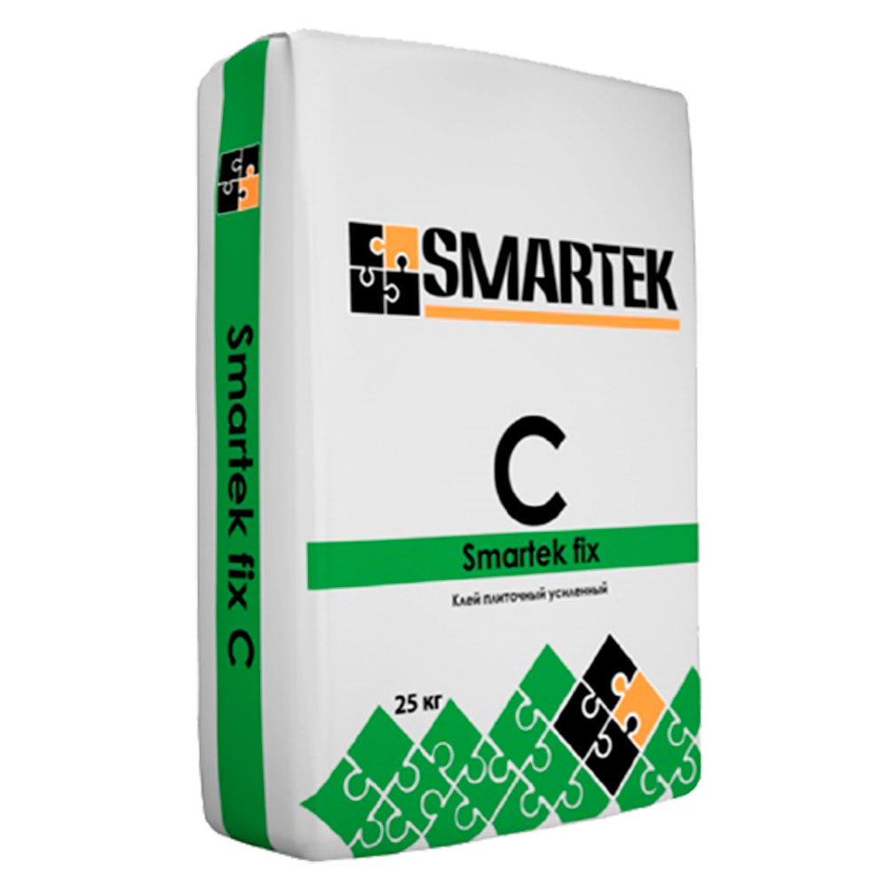 Усиленный Белый клей для керамогранита Smartek fix C