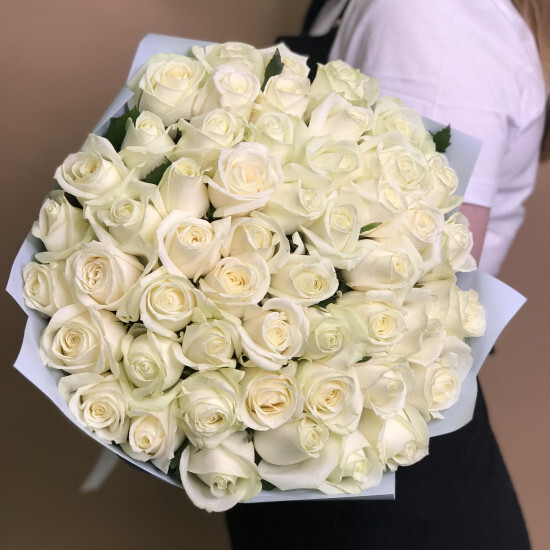 Roses 51 pcs white