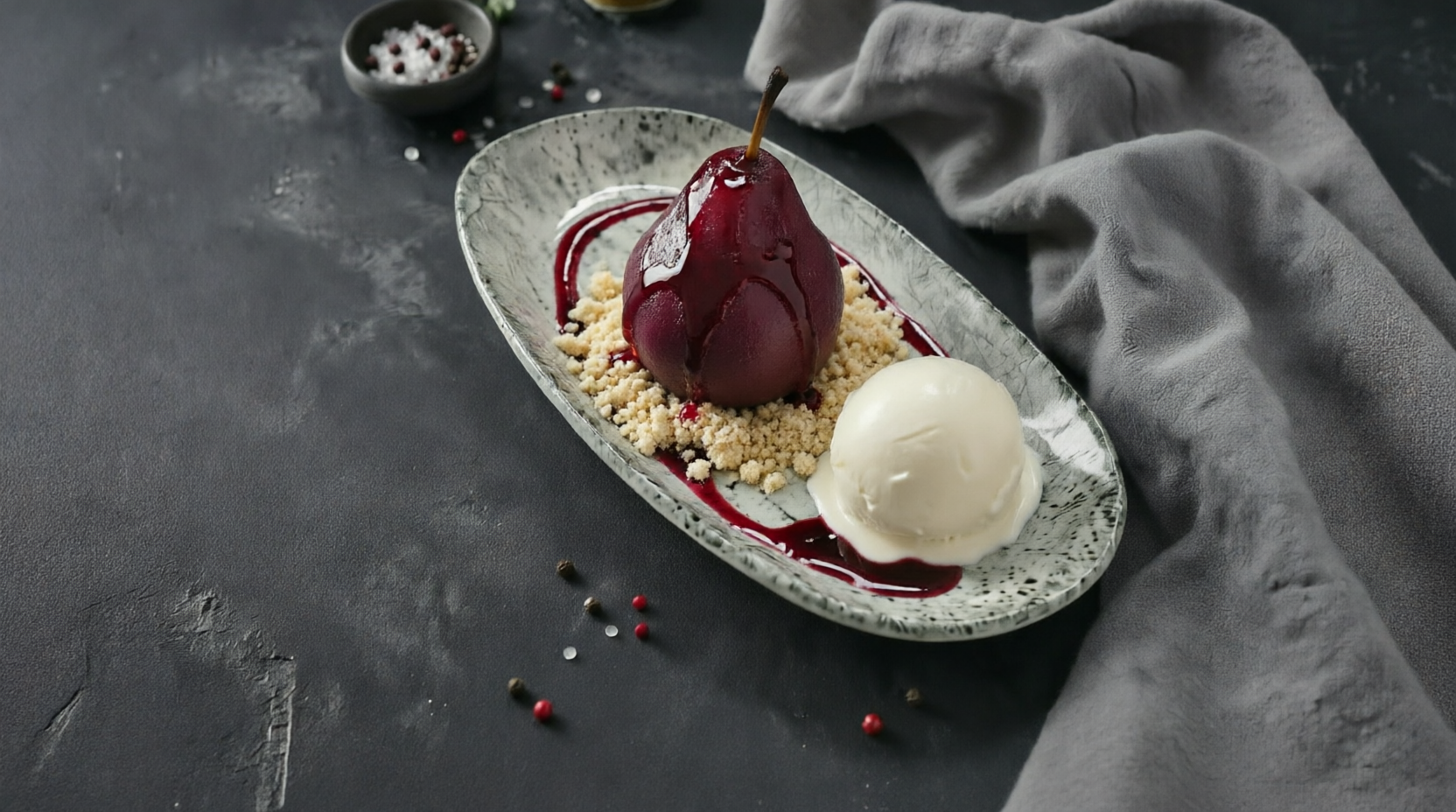 Pear in Red Wine Syrup