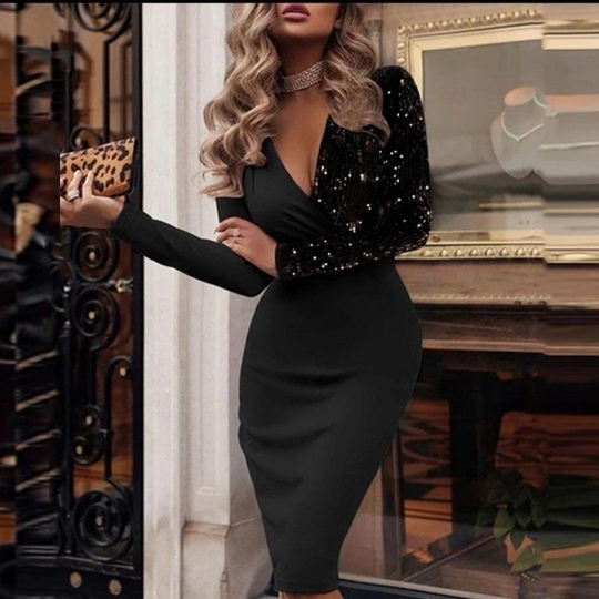 Элегантное черное платье