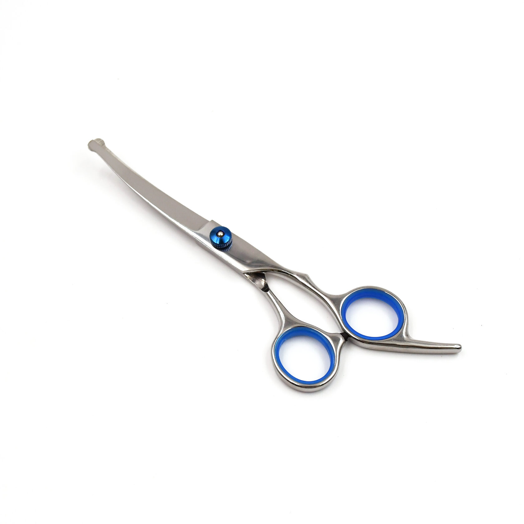 Ножницы PRO изогнутые с закругленными концами для груминга животных ...