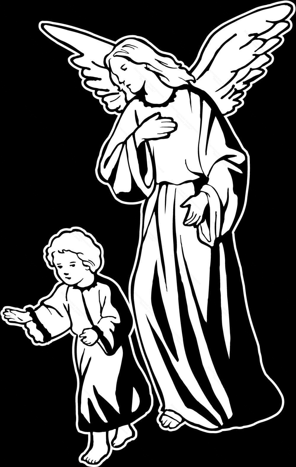 Графическое изображение ангела на надгробии