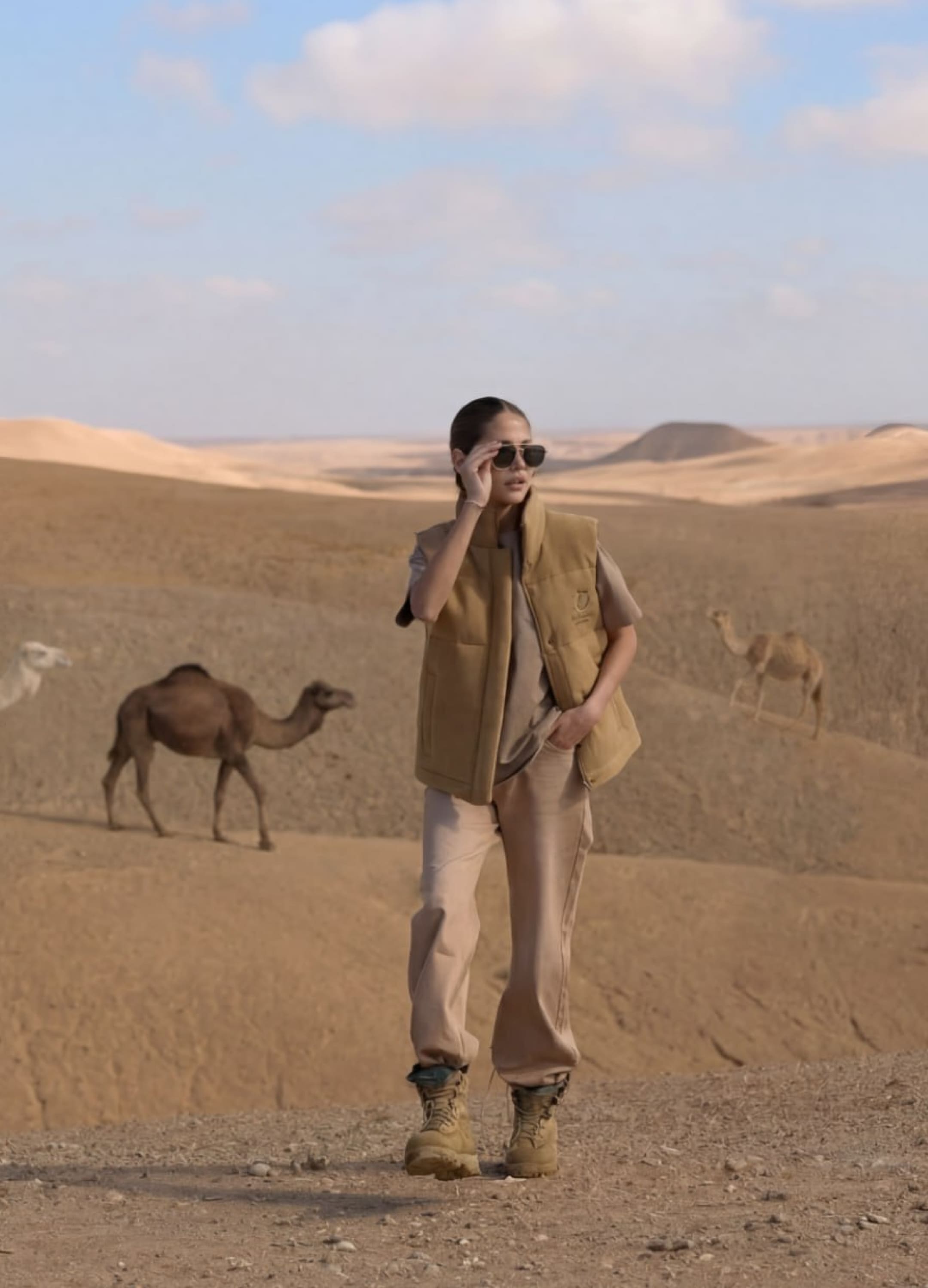 

Стёганый жилет из итальянской шерсти - Песочный, Camel;песочный