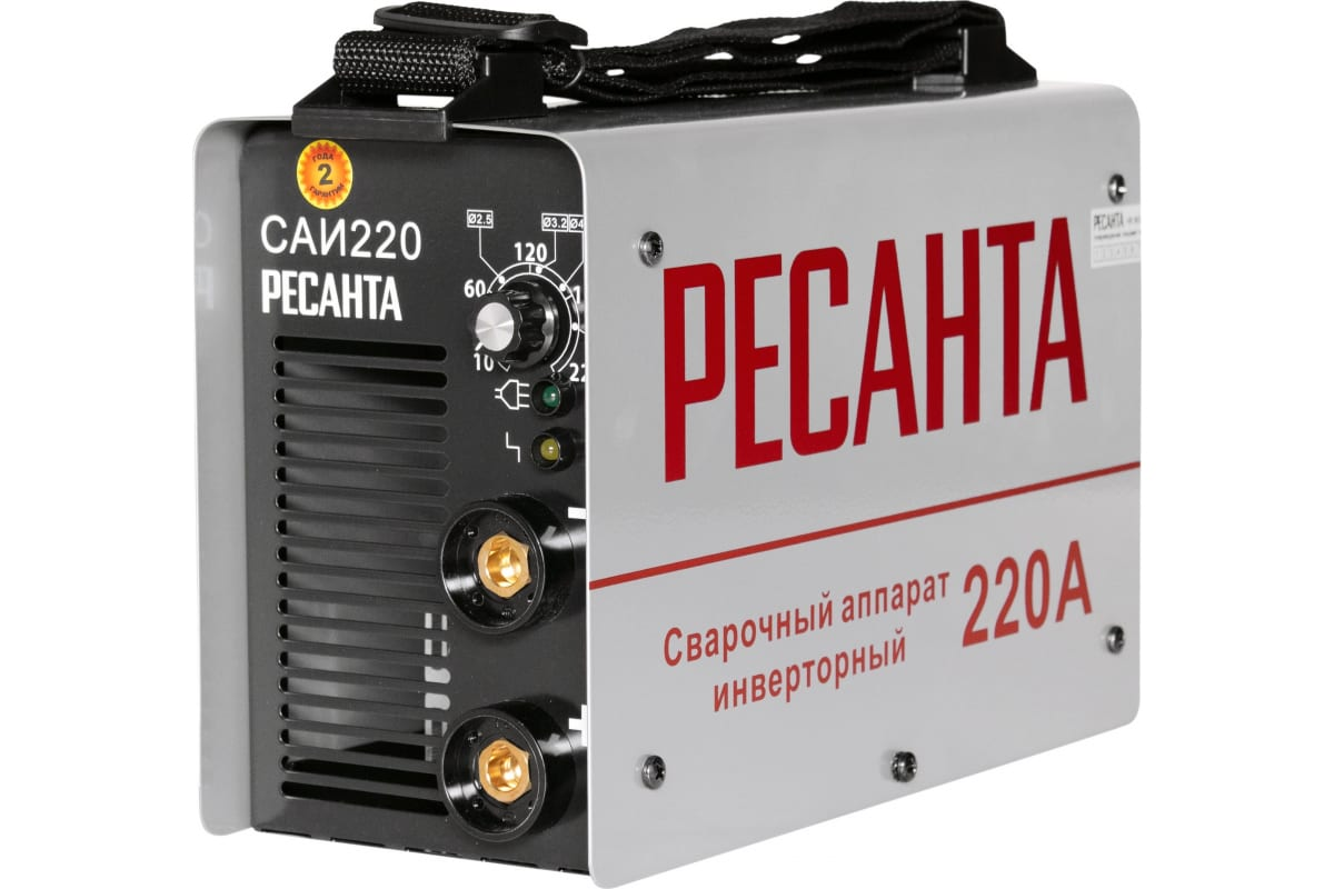 Инвертор свар.Ресанта САИ-220, 220 А, ПВ 80%, диам.эл. 1,6-5 мм - РЕСАНТА