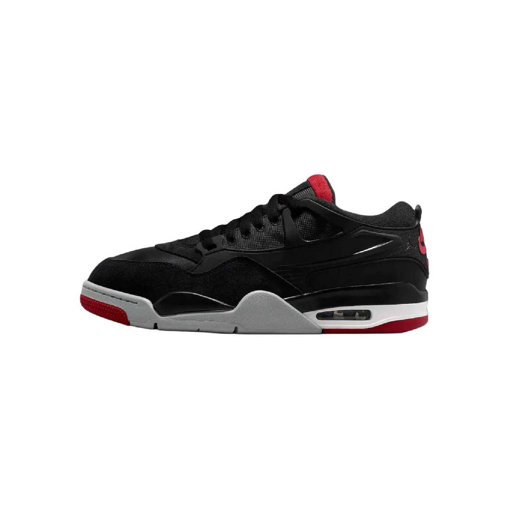 Кроссовки Air Jordan 4 RM Bred, чёрные с красным