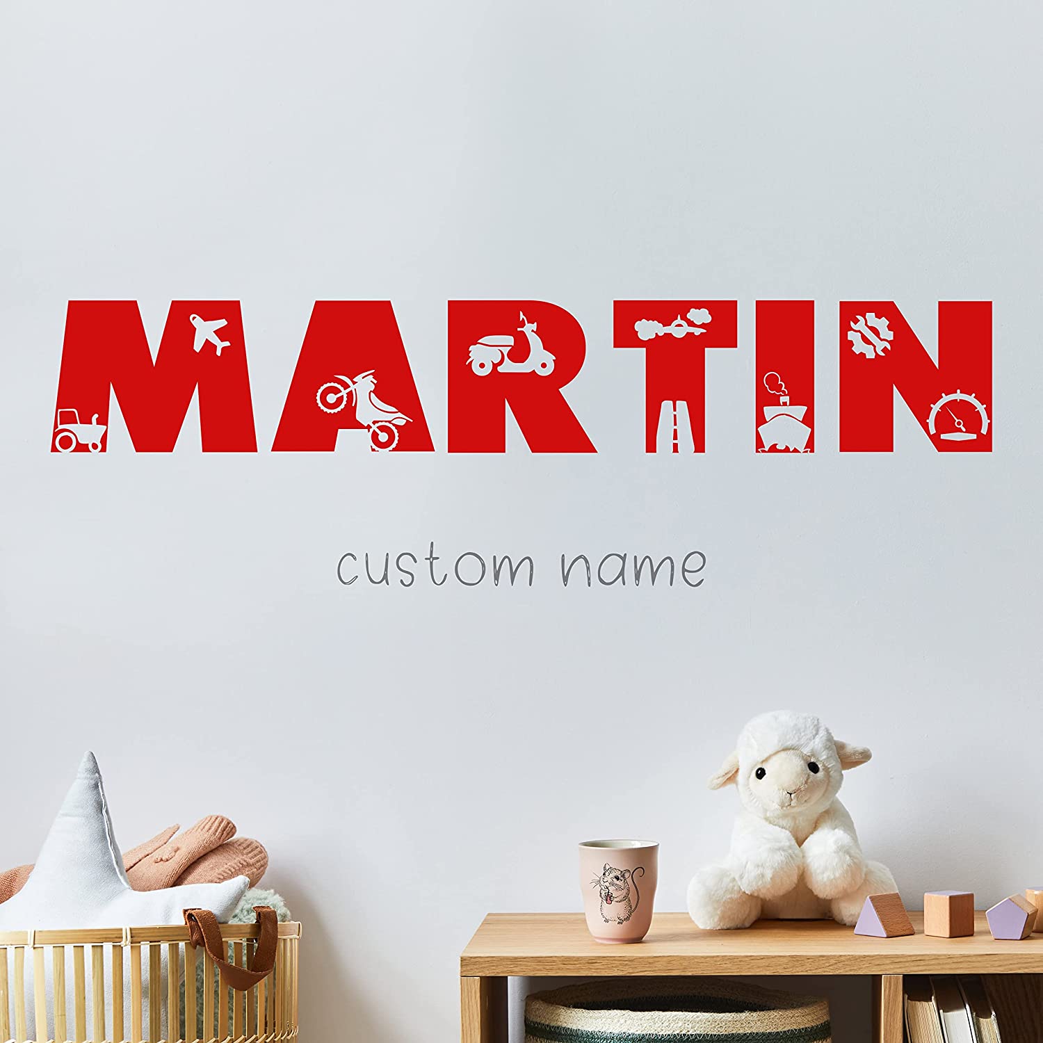 Custom Transport Wall Name Decal