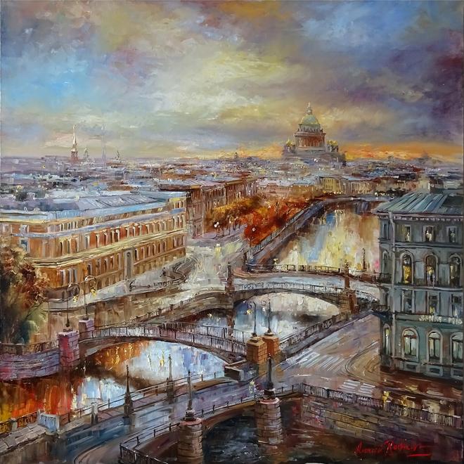 Картина «Над Поцелуевым мостом» - Рычков Алексей