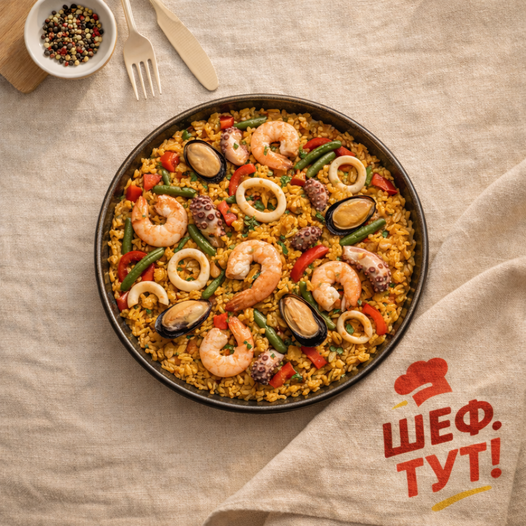 Паэлья с морепродуктами