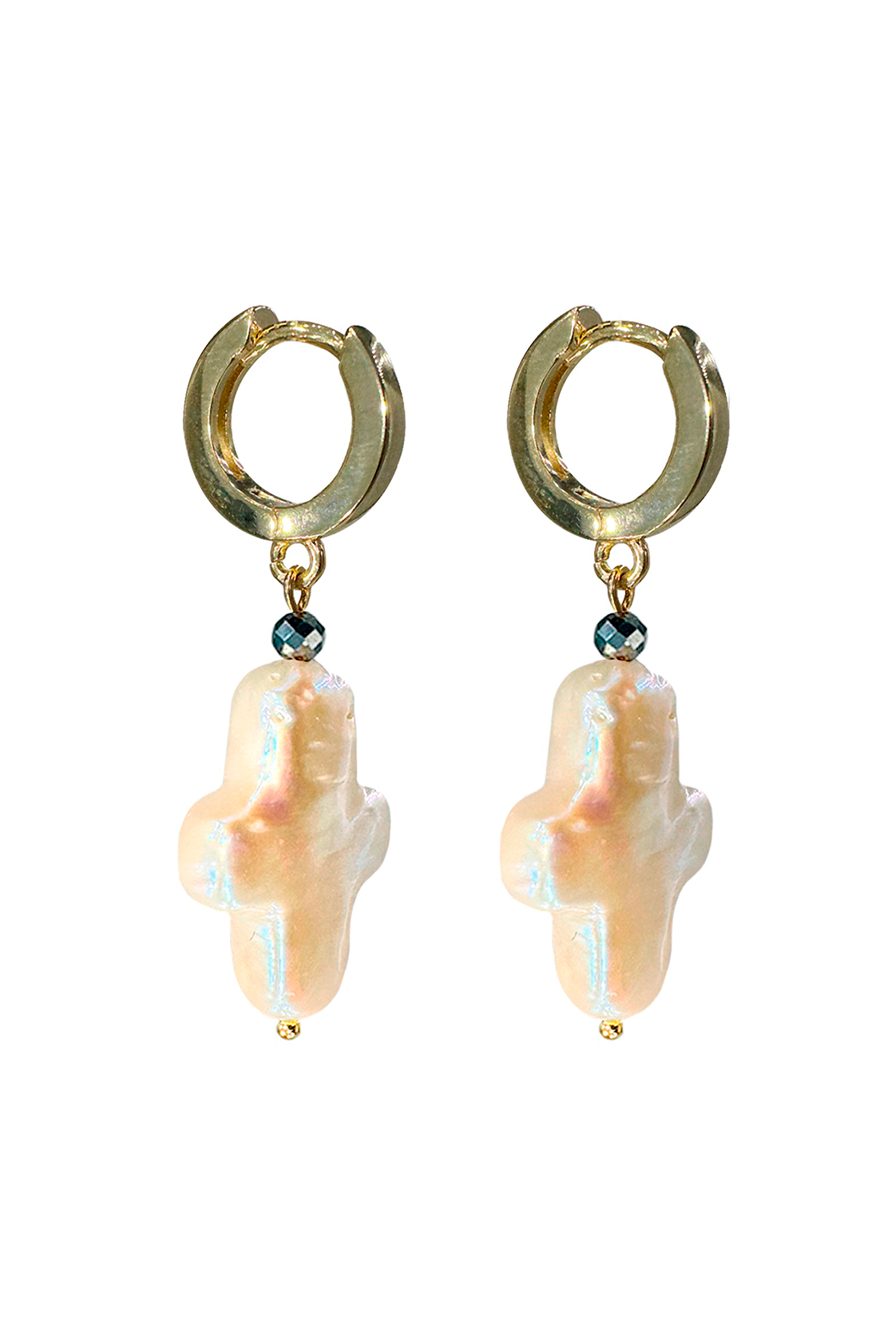 Серьги «Pearl Religion Gold»