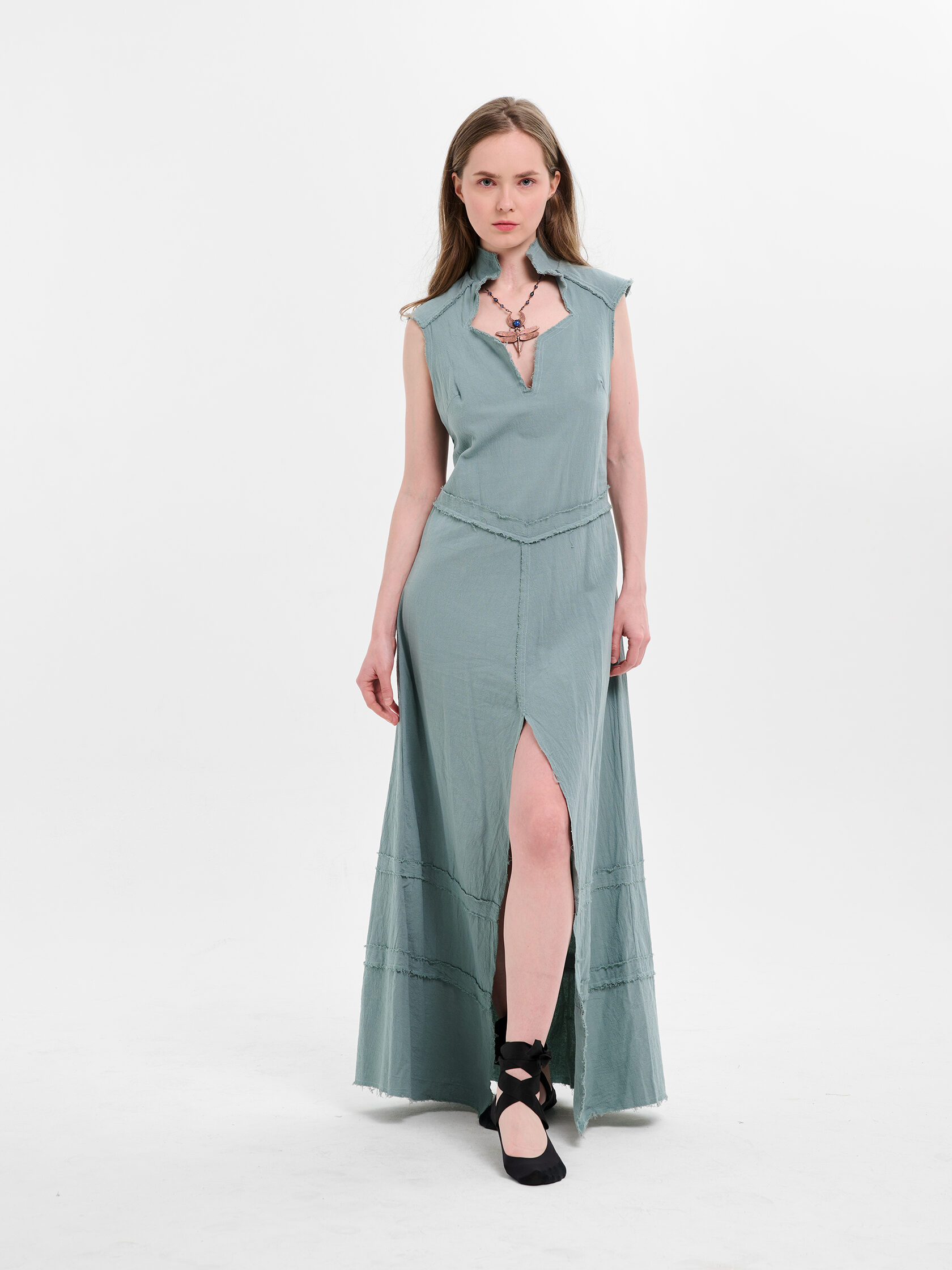 Летнее платье Лабрия бирюза - XS - Бирюза