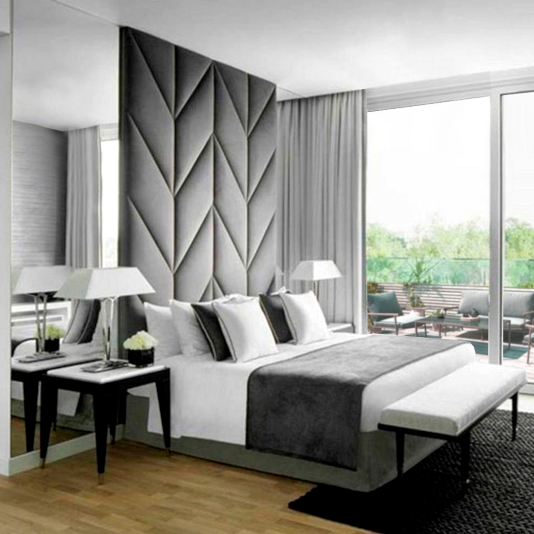 Мягкая стеновая панель в спальню PD203 - «AMBASSADOR-Design»