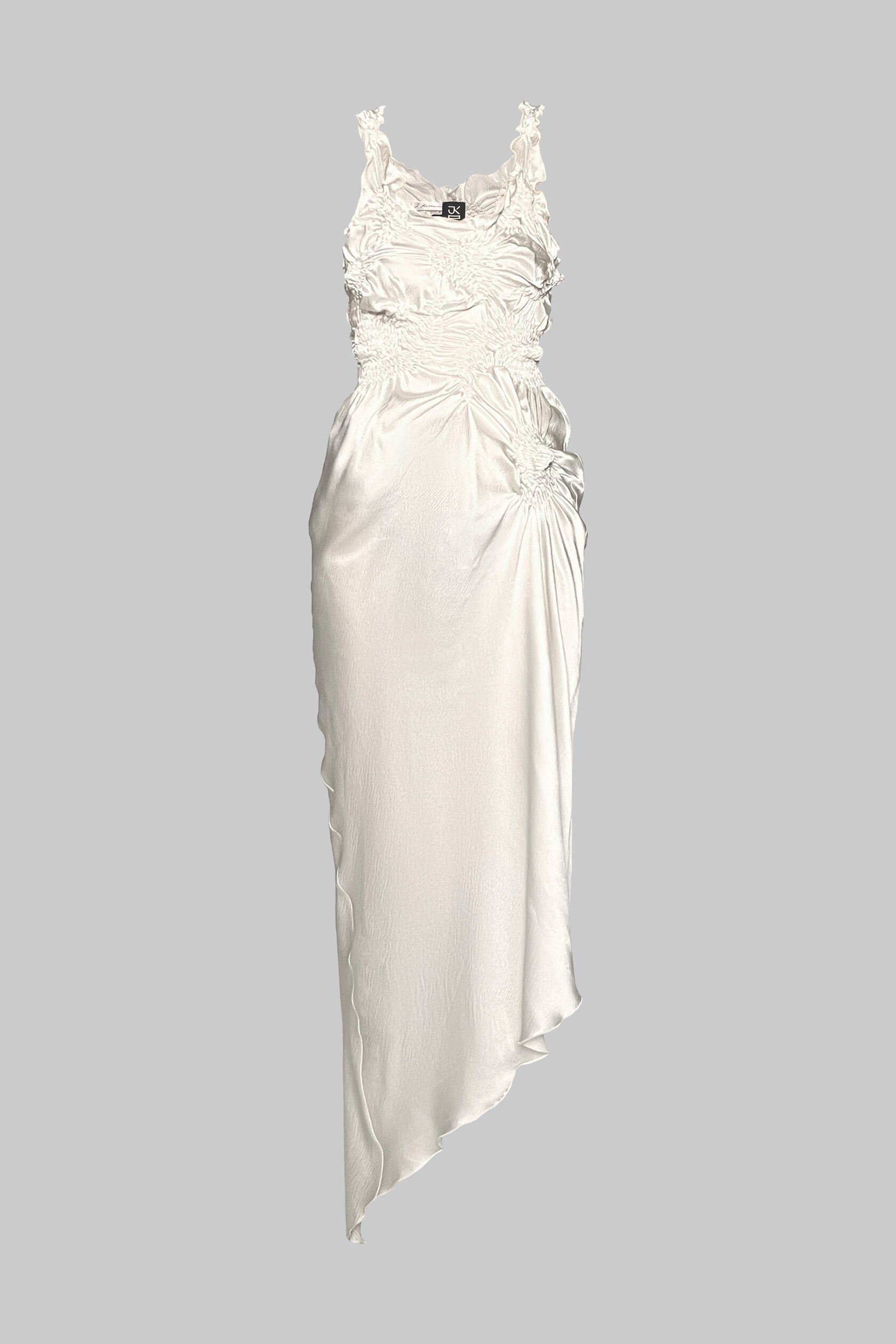 【関税込み】J.Kim ホワイト Markiza Paisley ミディアムドレス MARKIZA PAISLEY DRESS IN SILK