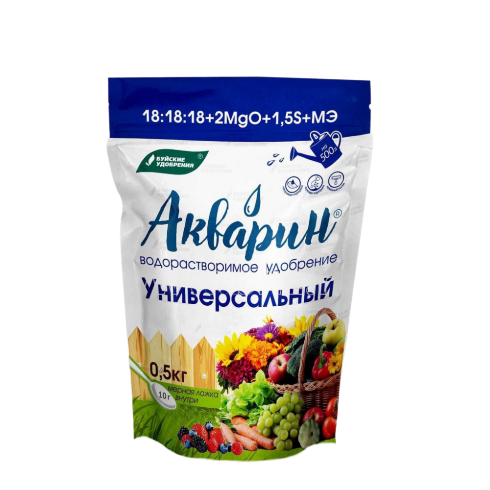 Акварин универсальный, буйские удобрения, пакет 0,5 кг