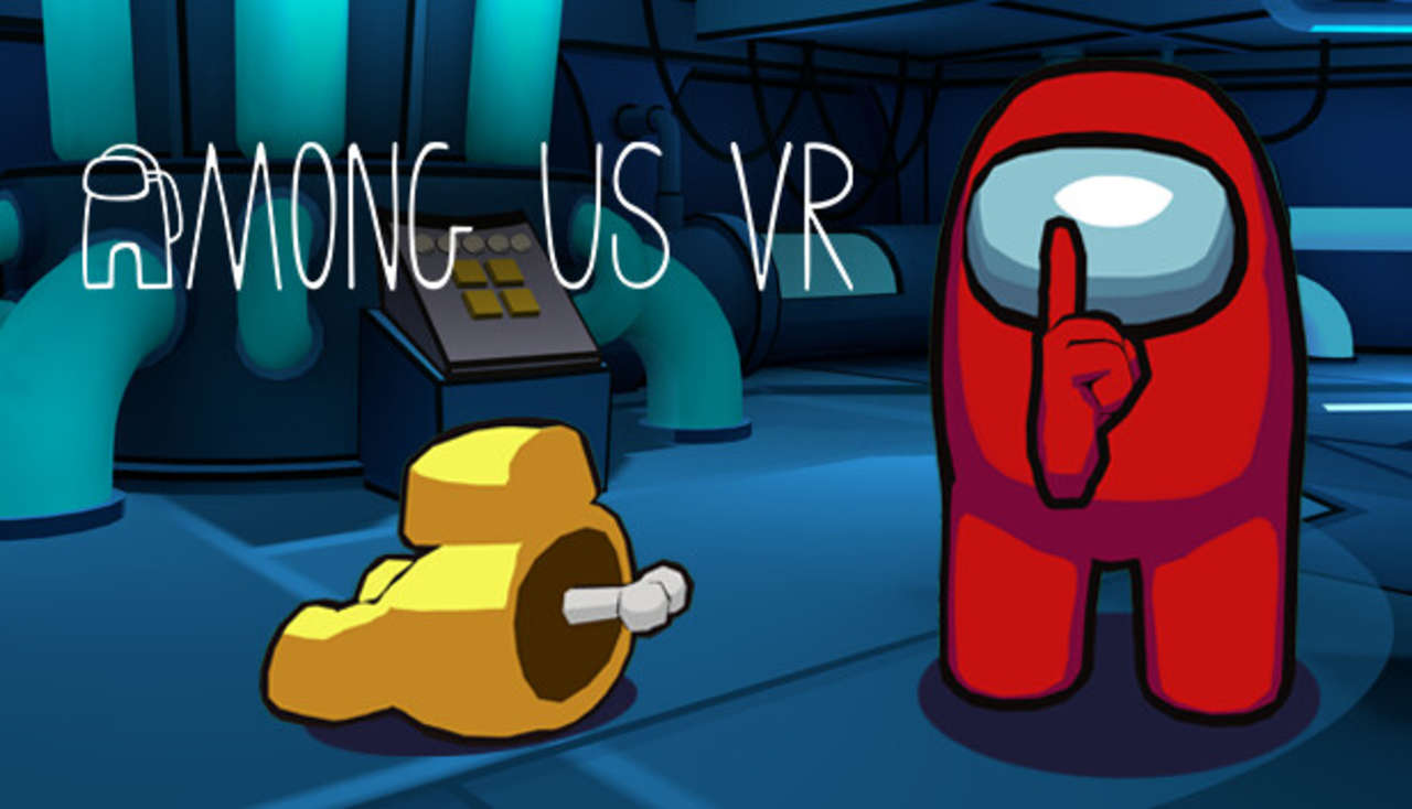 Игра Among Us VR в VR-очках в клубе виртуальной реальности.