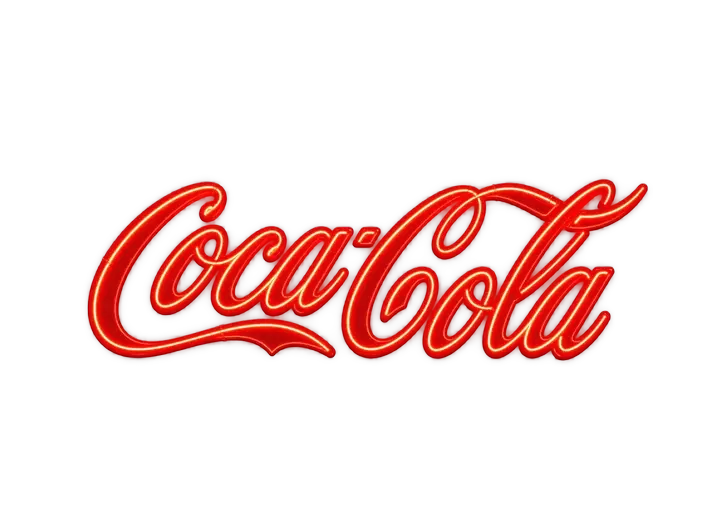 Красный неоновый логотип «Coca-Cola»