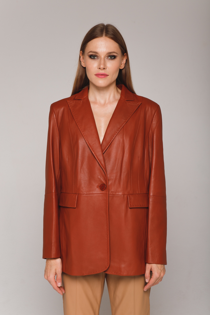 Жакет из натуральной кожи Marina Rinaldi - Marina Rinaldi