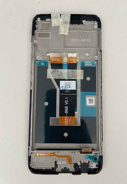 Дисплей с тачскрином Realme C11 2021 / Realme C21 2021 100% оригинал в рамке черный
