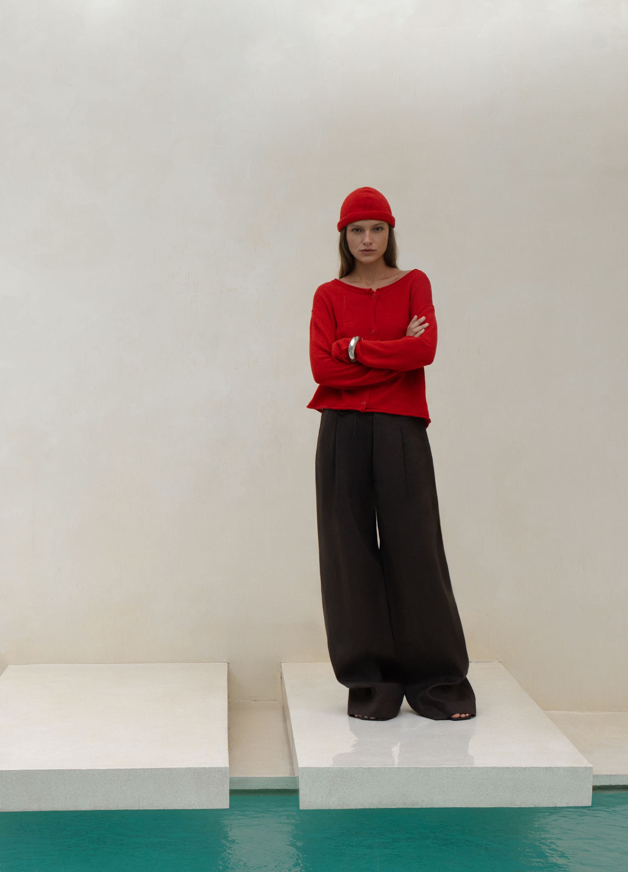 

Льняные брюки Relaxed - Коричневый, Dark chocolate;коричневый