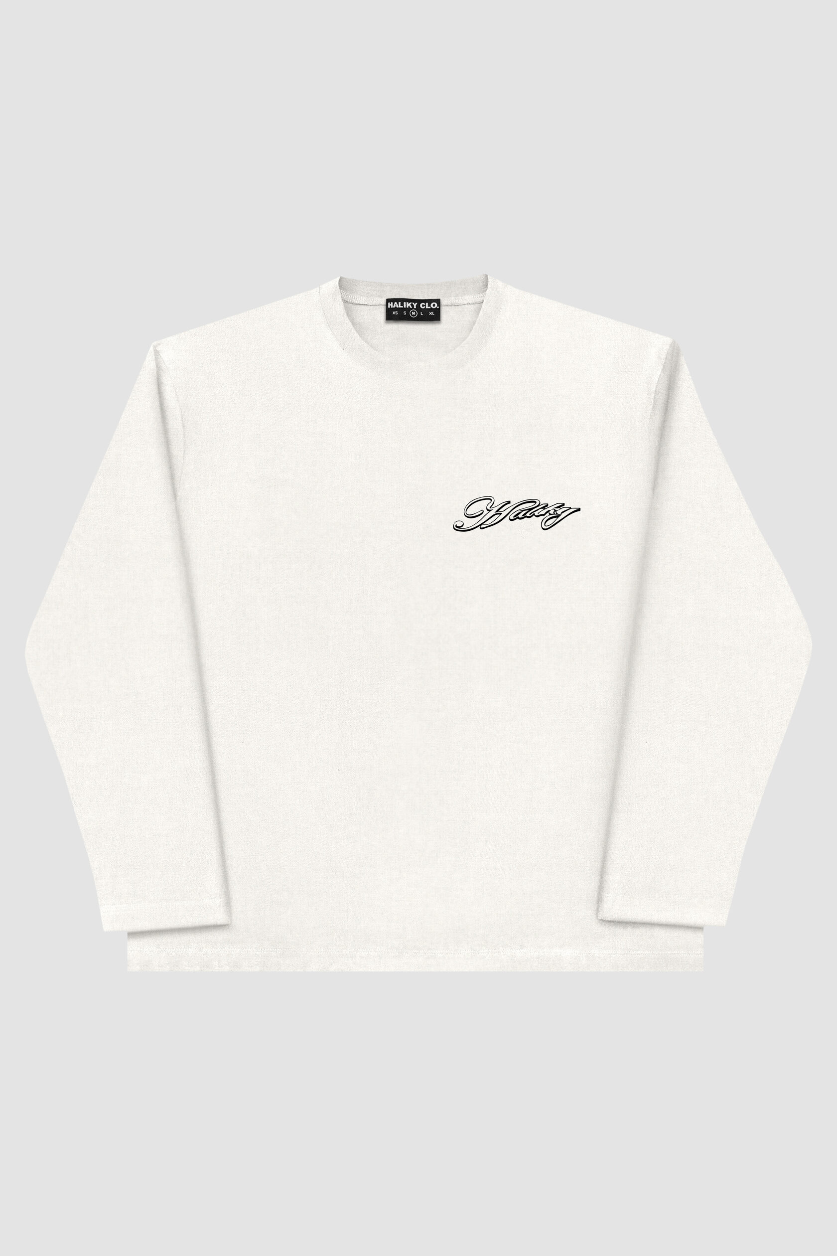 SCRIPT LONGSLEEVE WHITE