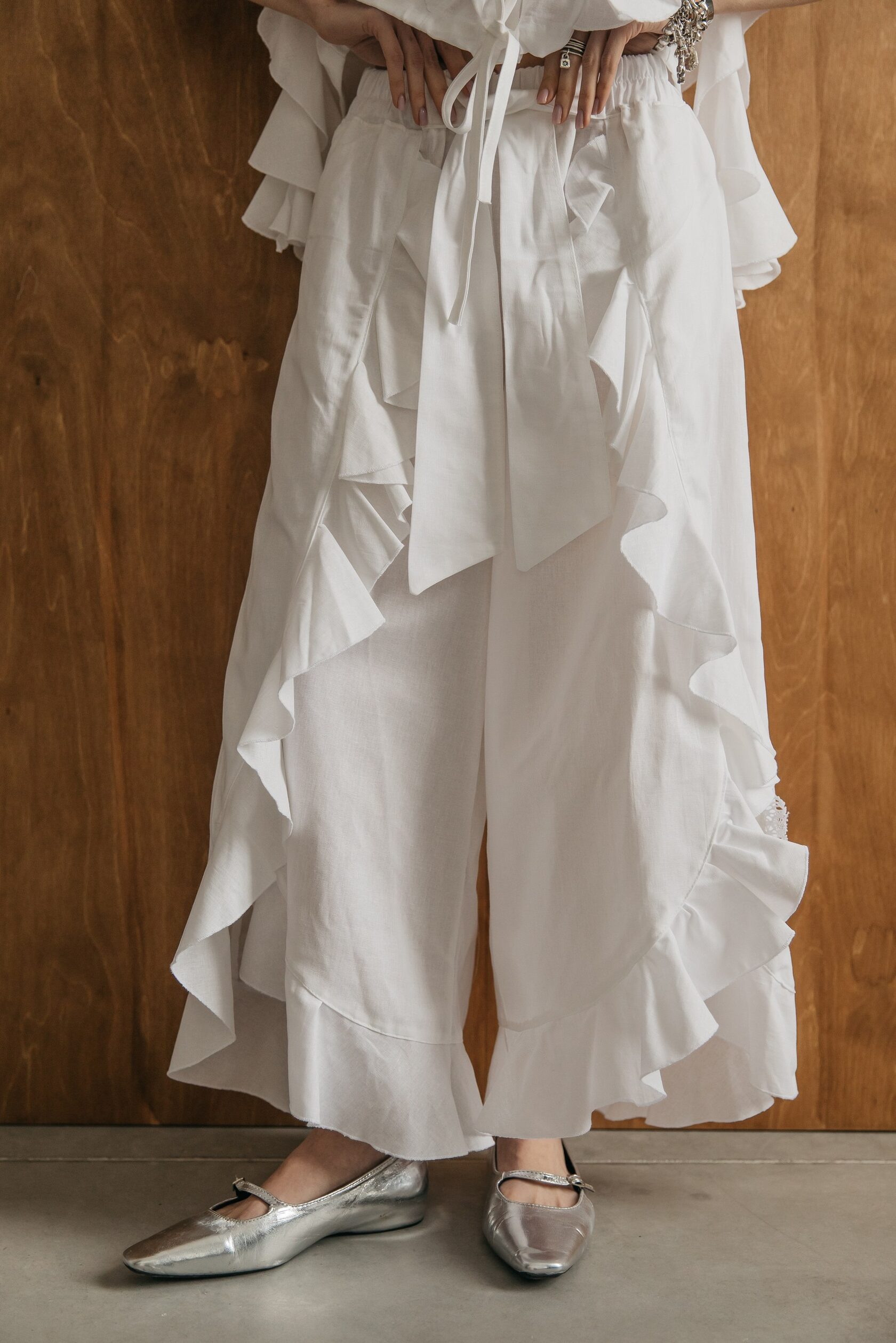 Брюки «Колибри» с рюшей