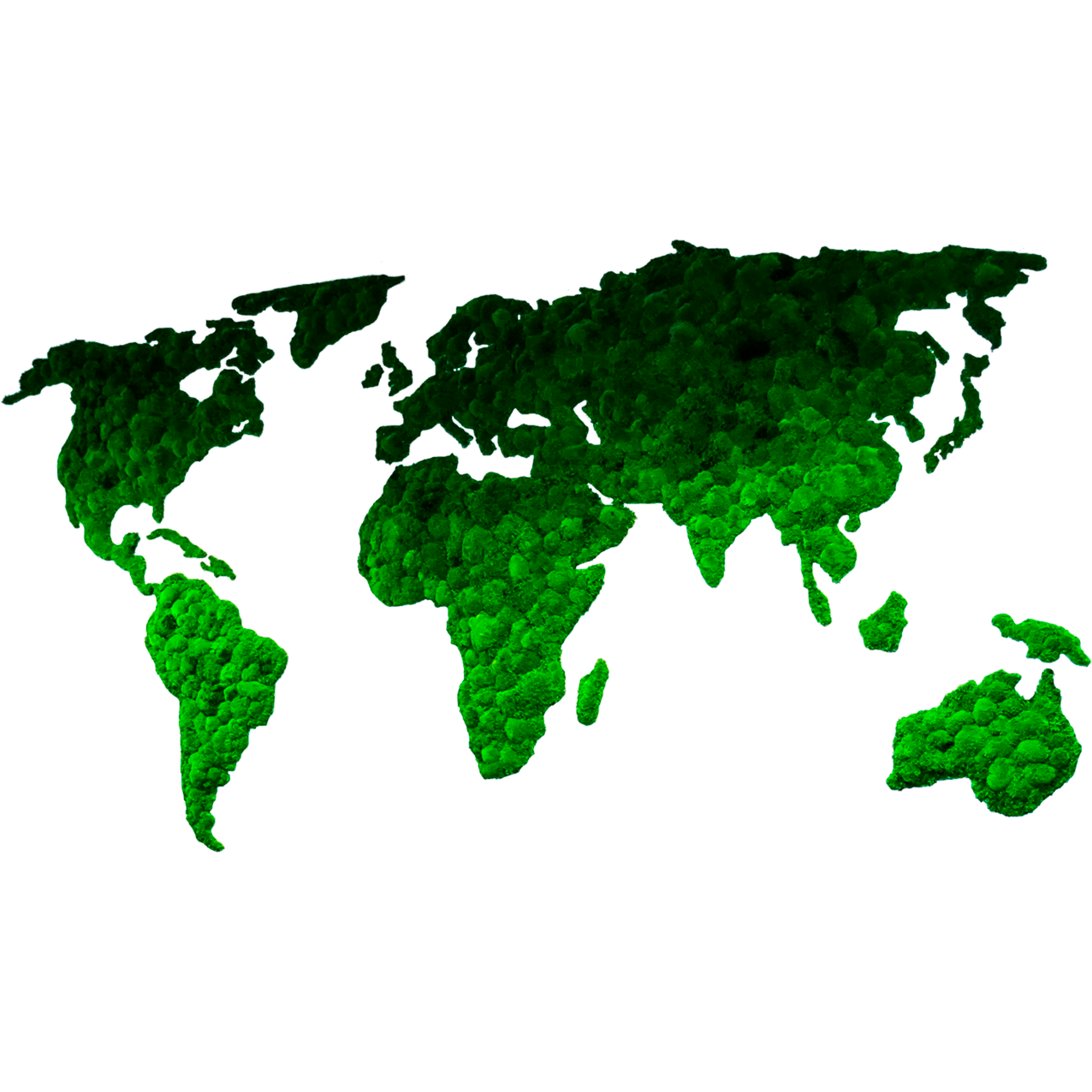Зеленая карта земли.