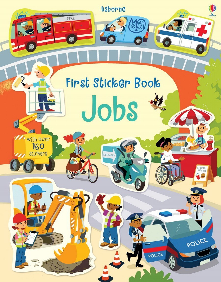 Sticker book. Usborne. Usborne first Sticker book jobs. Usborne Sticker book. Usborne first Sticker book.