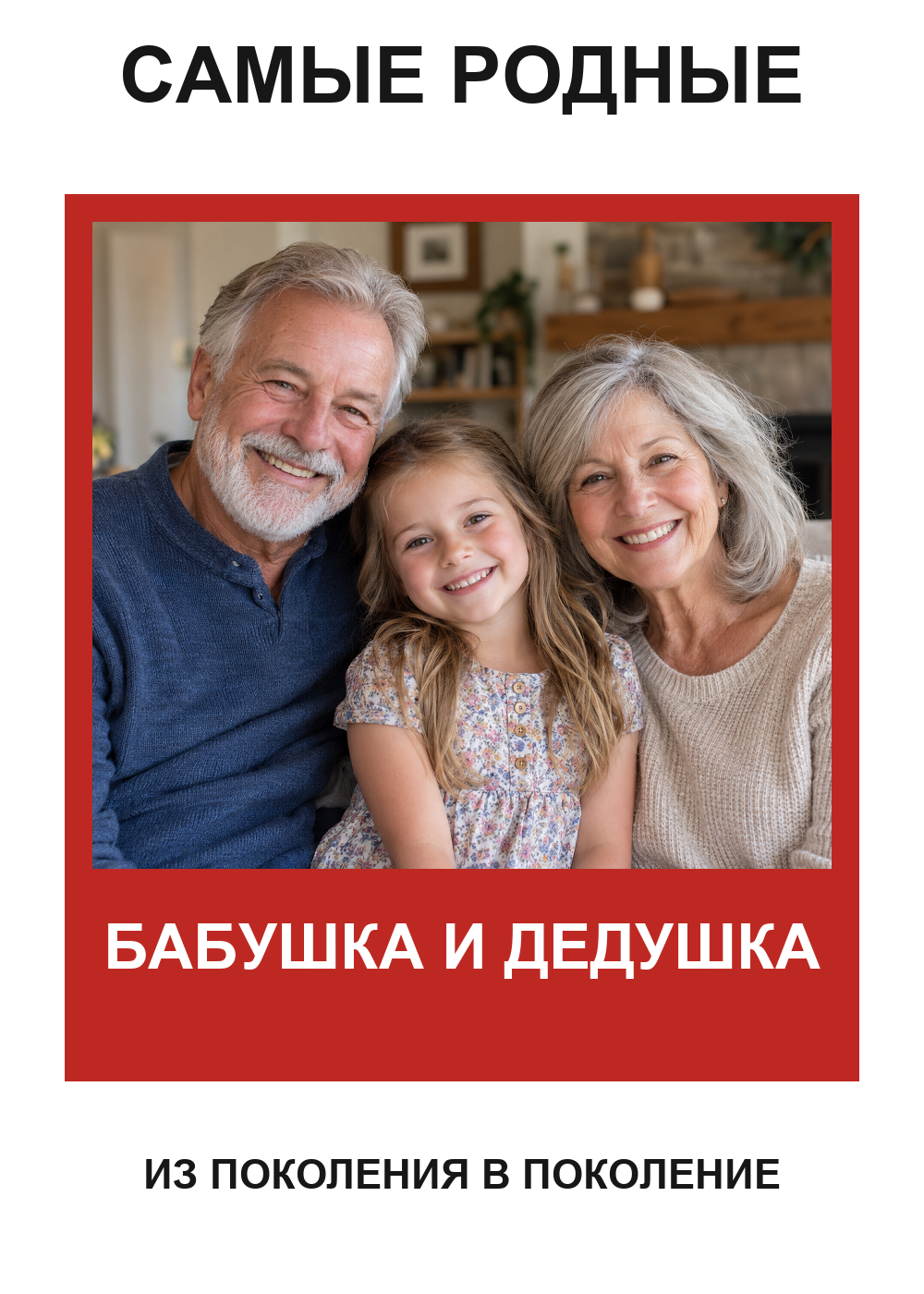 Самые родные — шаблон персонального принта