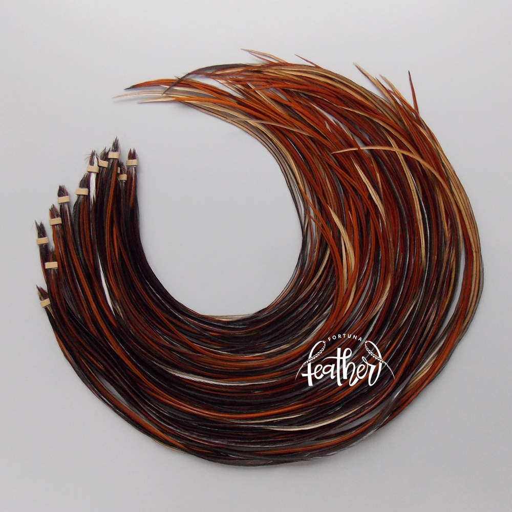 Перо из седла петуха, цвет Medium Brown