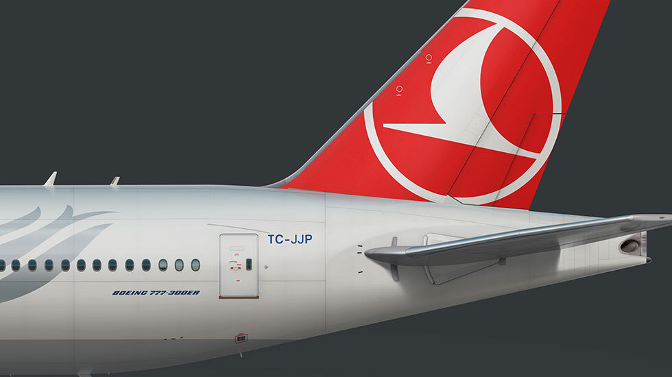 Turkish Airlines Boeing 777‑300ER TC‑JJP | Aviaposter