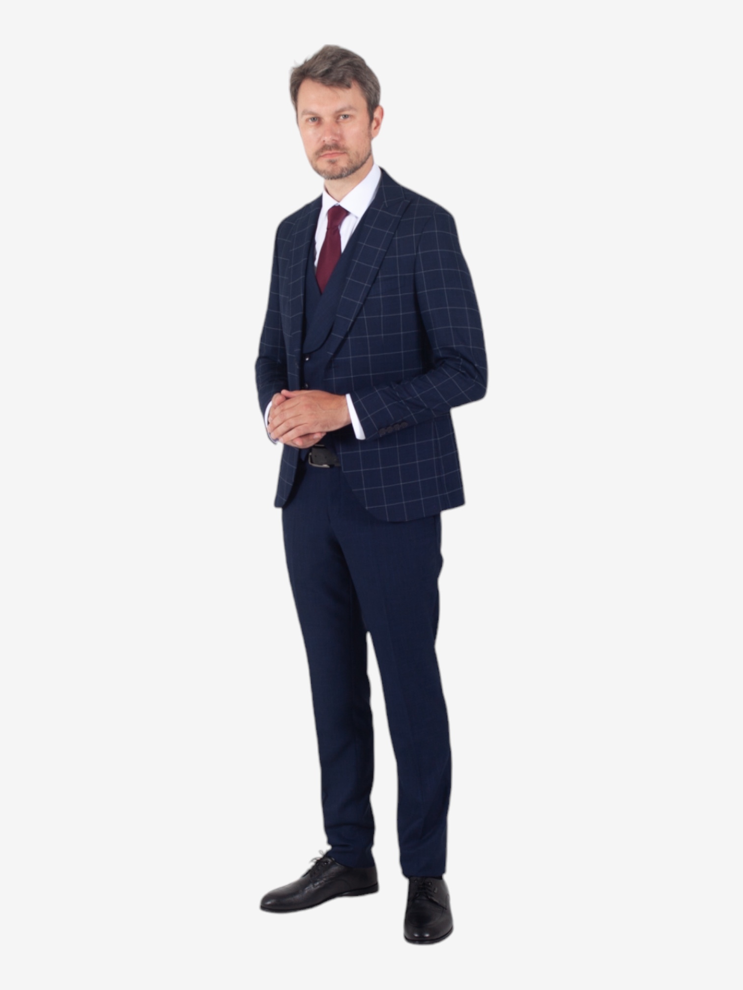 Костюм-тройка мужской тёмно-синий