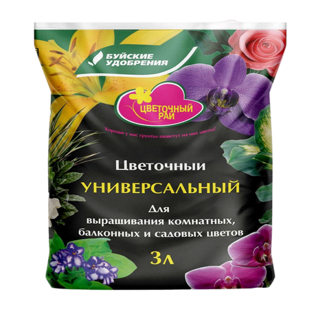 Грунт питательный Цветочный рай универсальный