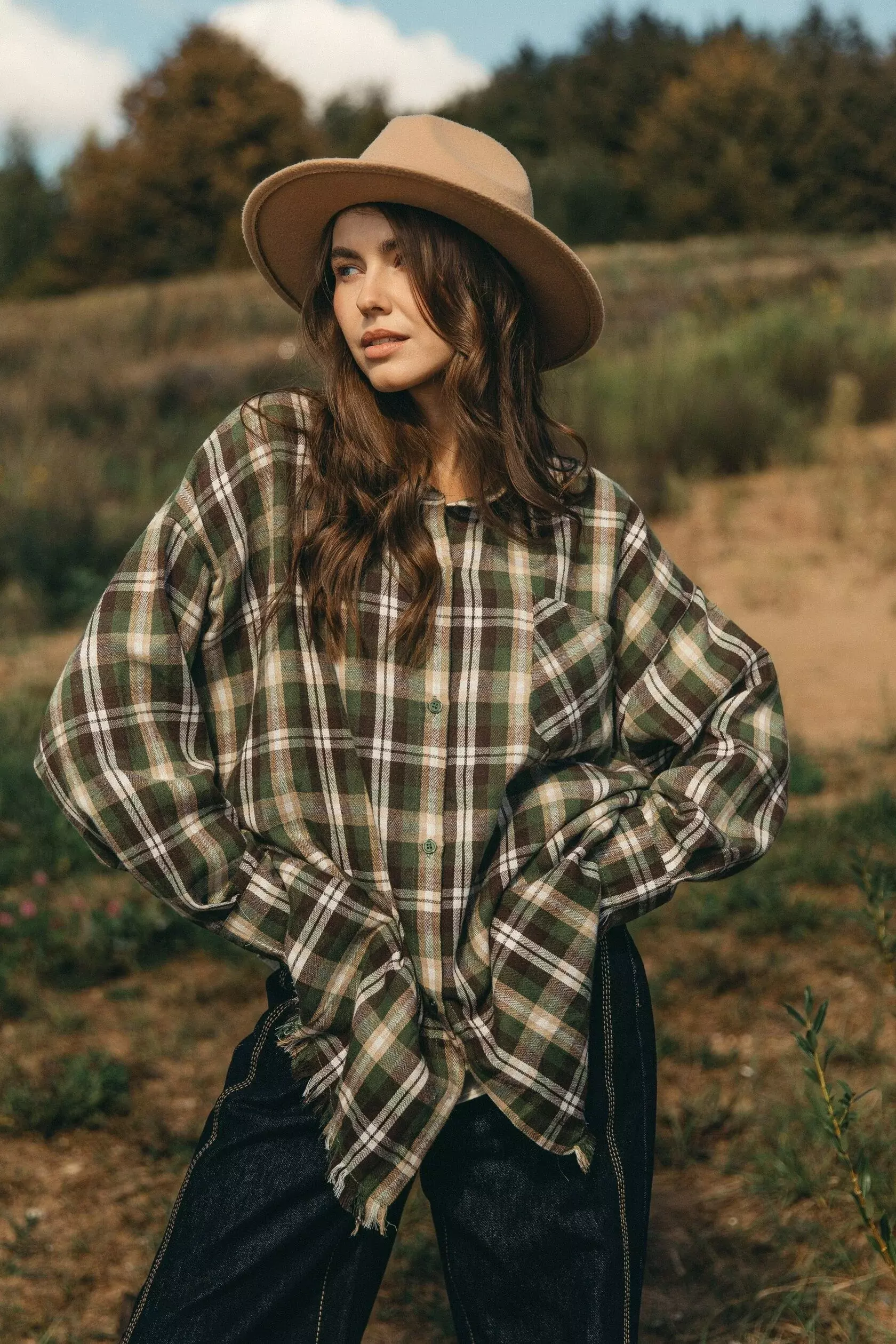 Рубашка в клетку «Таёжная»