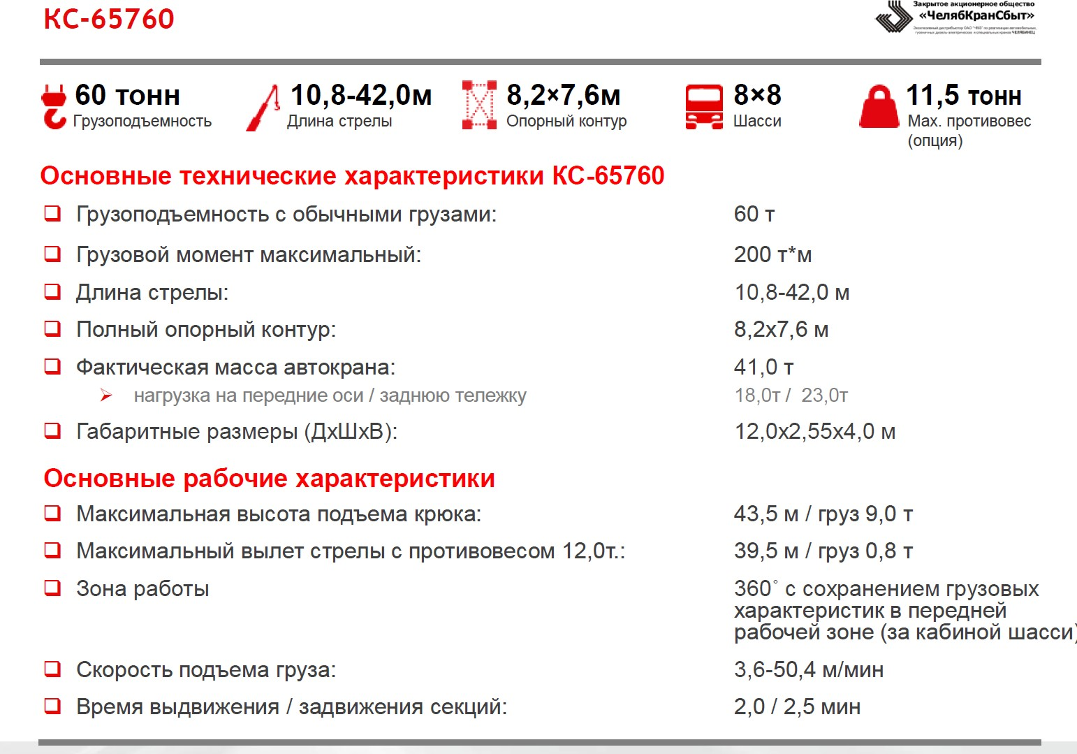 Автокран КС-65760 на шасси 8х8 АМТ 732900