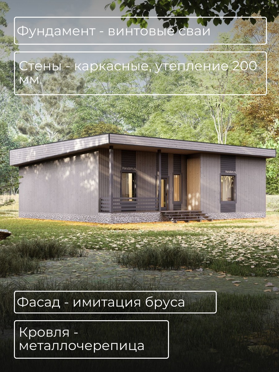 Проект дома 119 м2 / Каркасник / 1 этаж  — фото 5