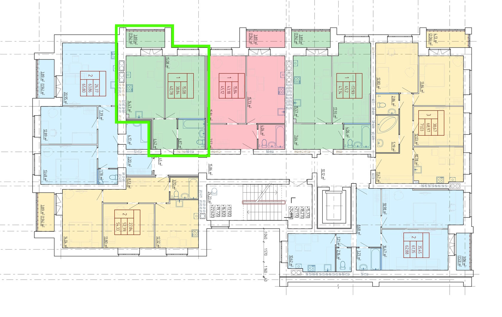 Планировка 1-комн. 5
