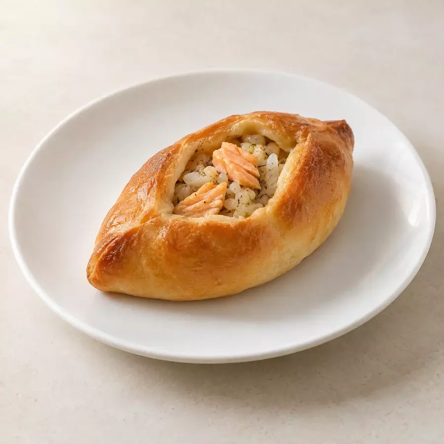 Мини-расстегай с лососем и рисом — 55 г