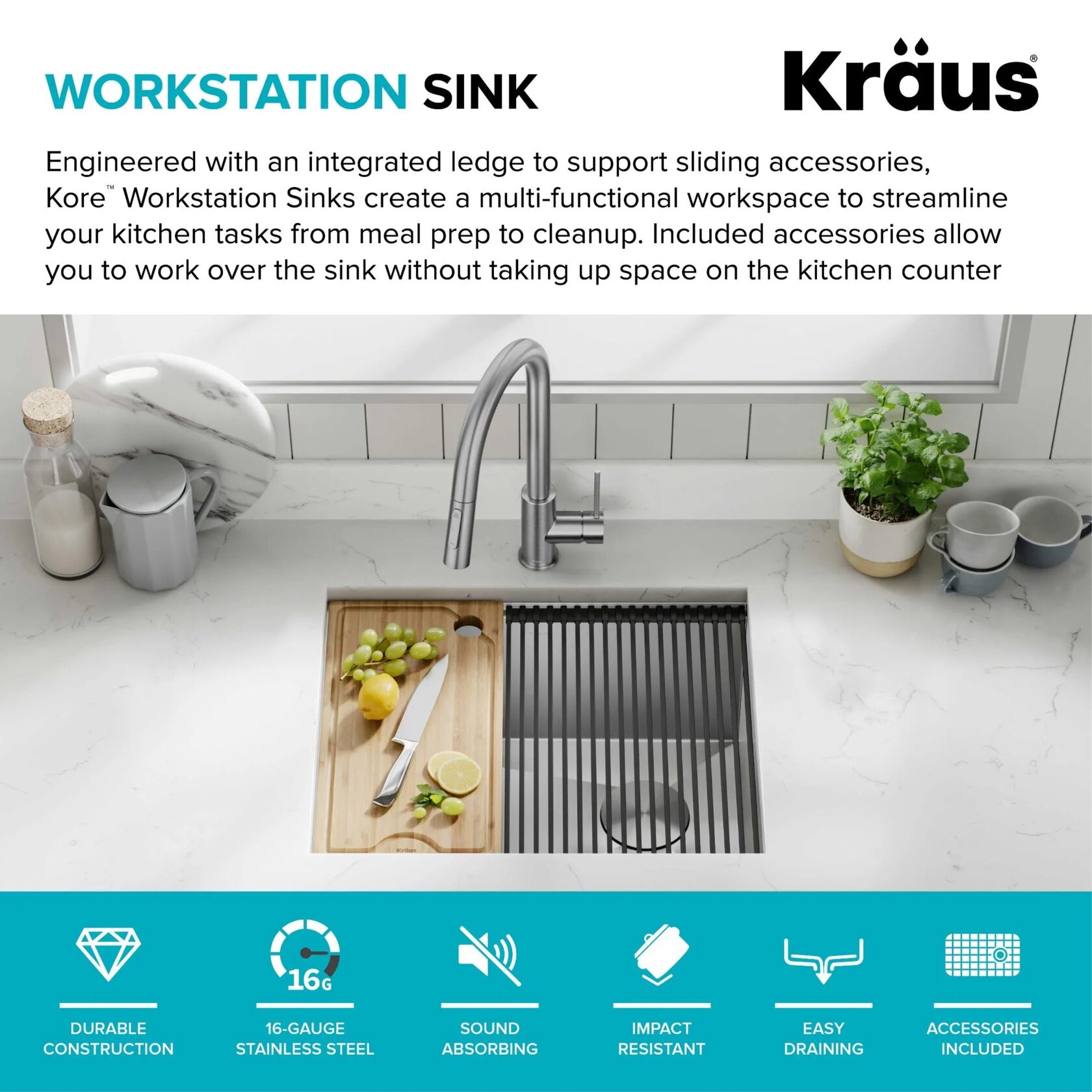 Кухонна мийка Kraus KWU111-23 - изображение 6