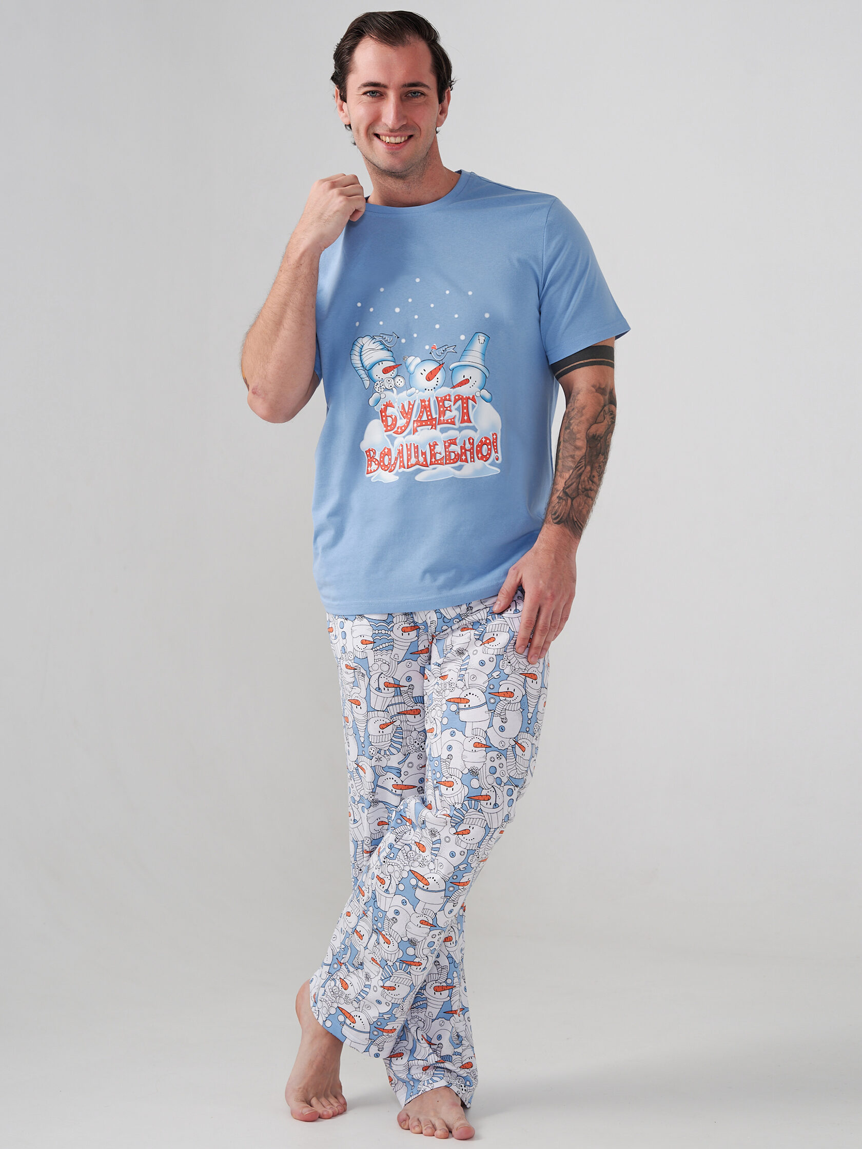 
Пижама мужская "Снеговик"