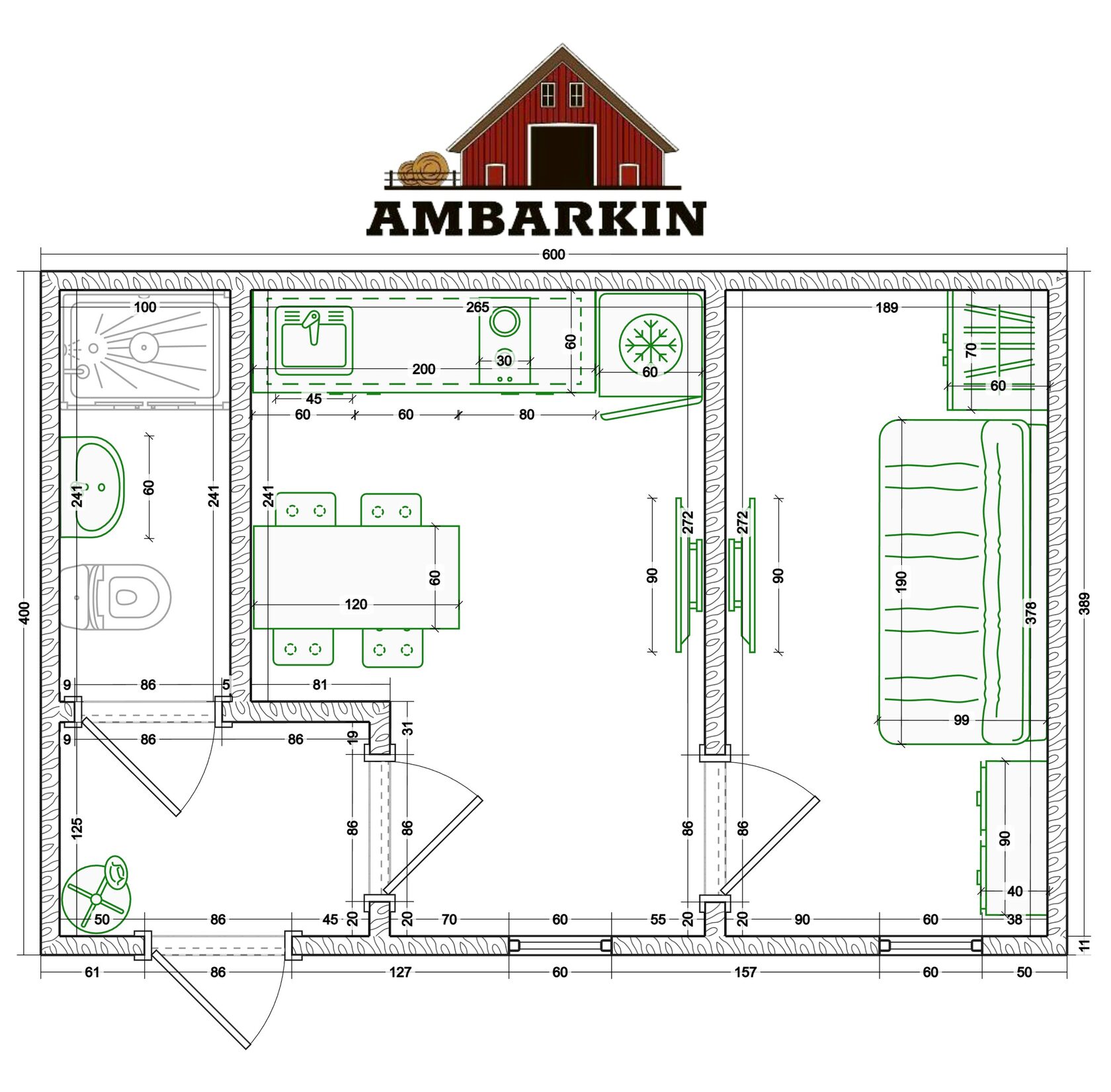 С дровником 6×4