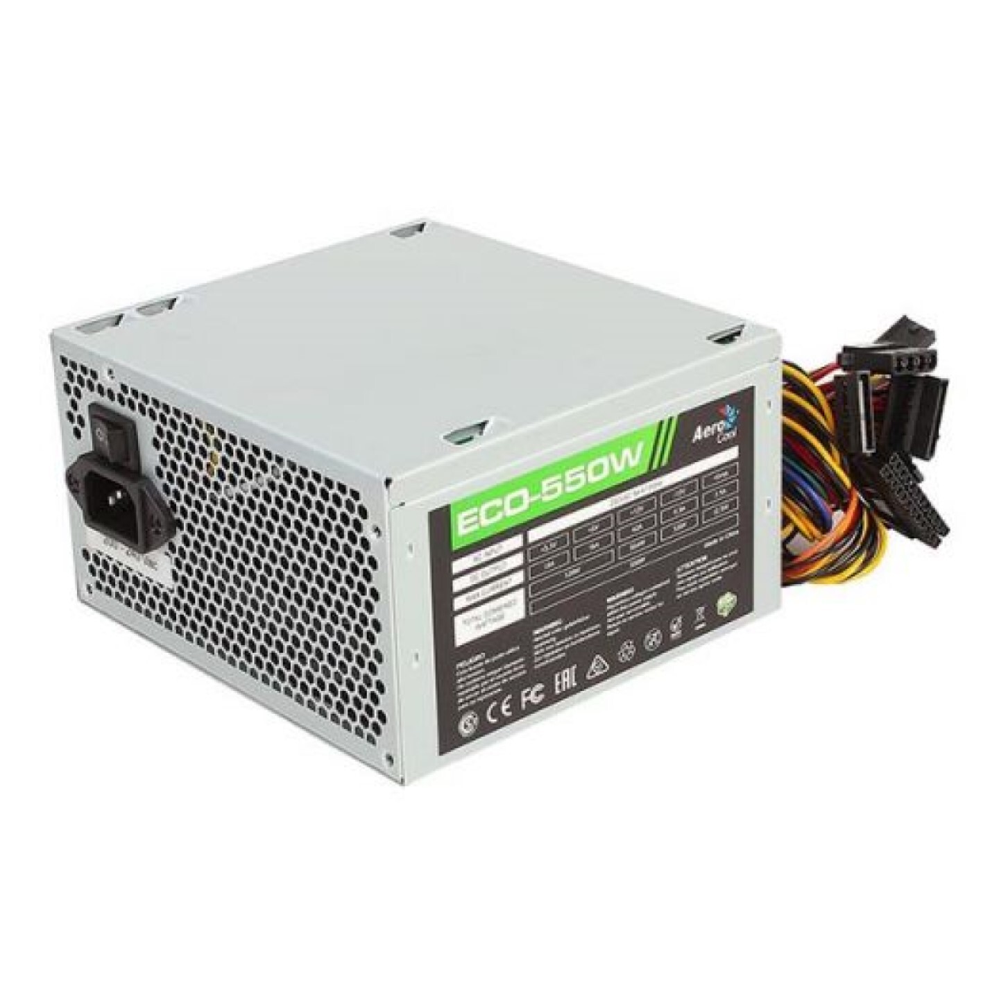 Блок питания 550w. Блок питания AEROCOOL Eco-550.