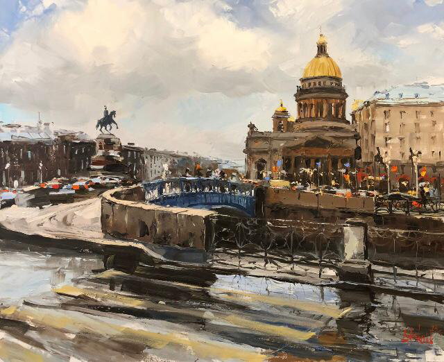 Картина «Исаакиевская Площадь» - Сергей Алексеев