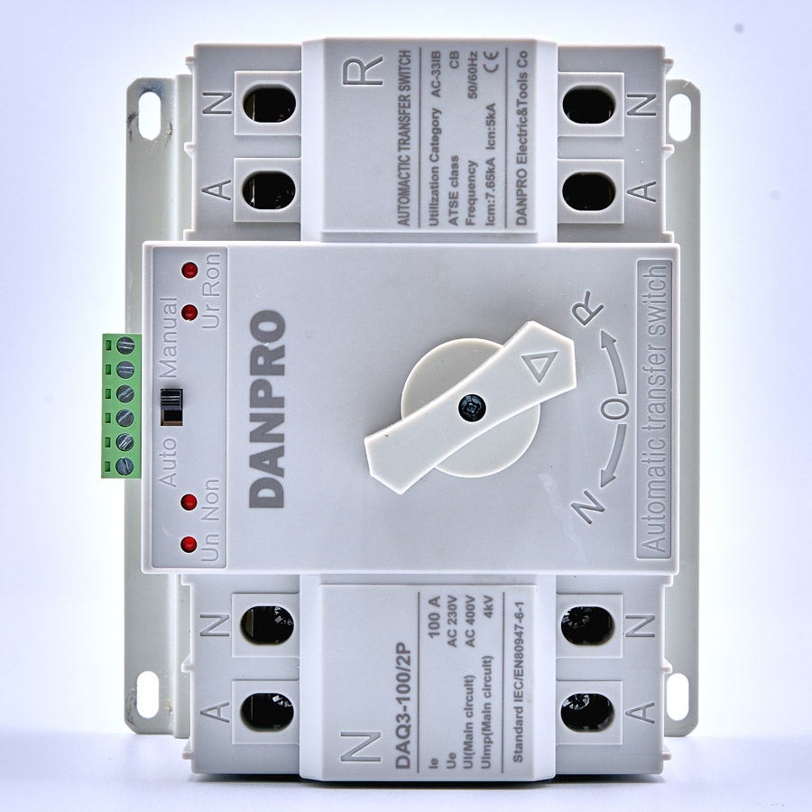 Автомат ввода резерва моторизированный однофазный DANPRO DAQ3-100/2P ...