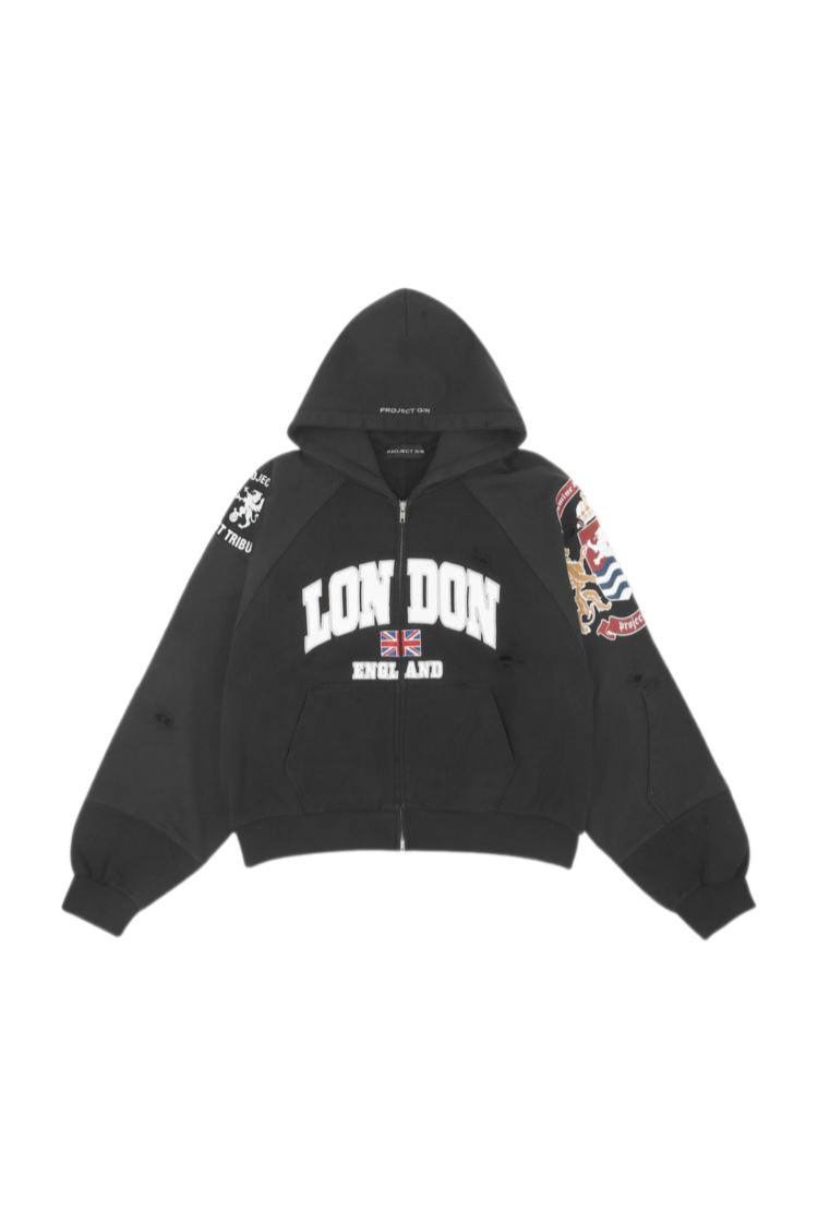 トップス Project GR RECONSTRUCTED FOLDED HOODIE PROJECT G/R - Reconstructed Folded Zip Hoodie | HBX