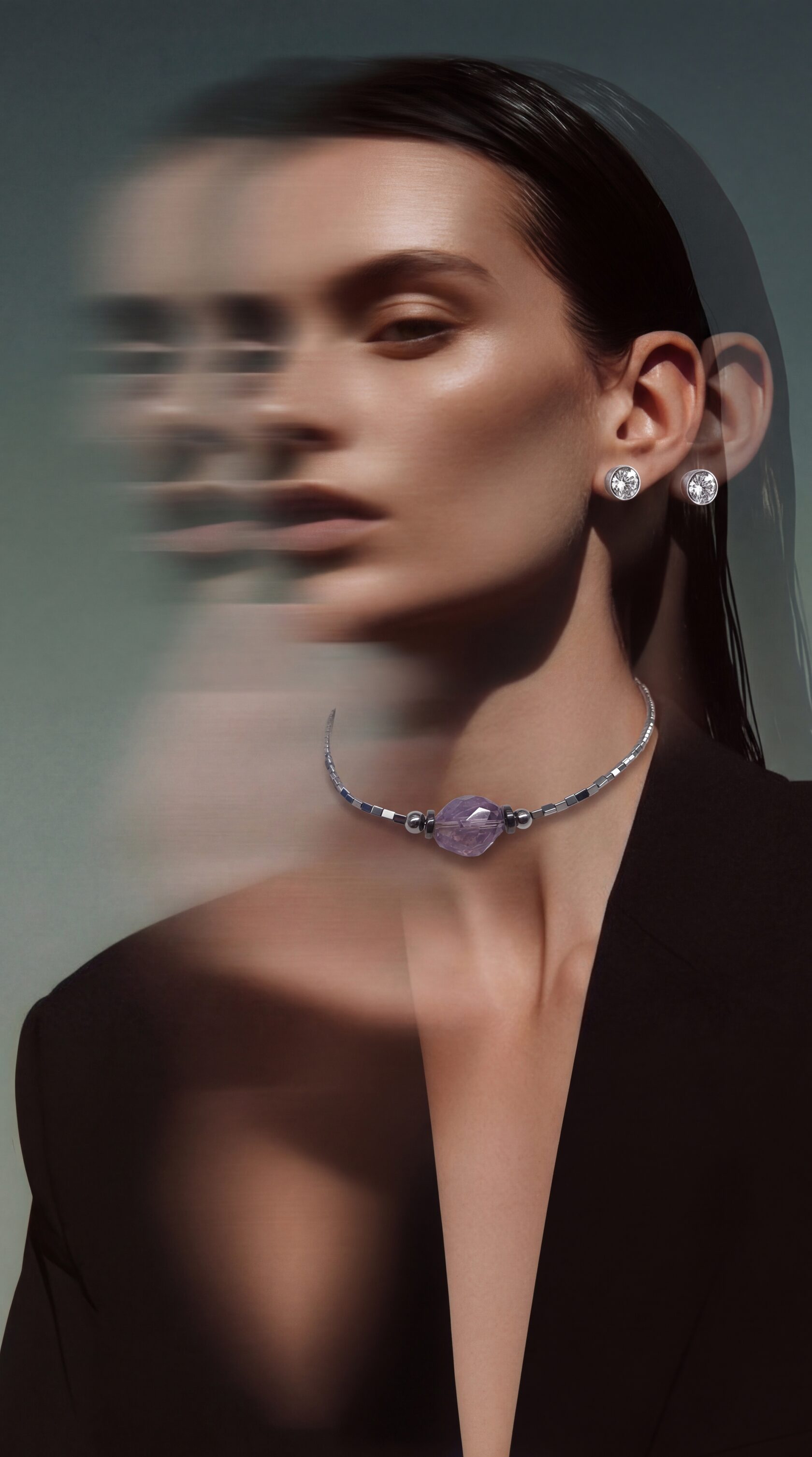 Аметистовый баланс: чокер с гематитом  от ALENA NEVEROVA