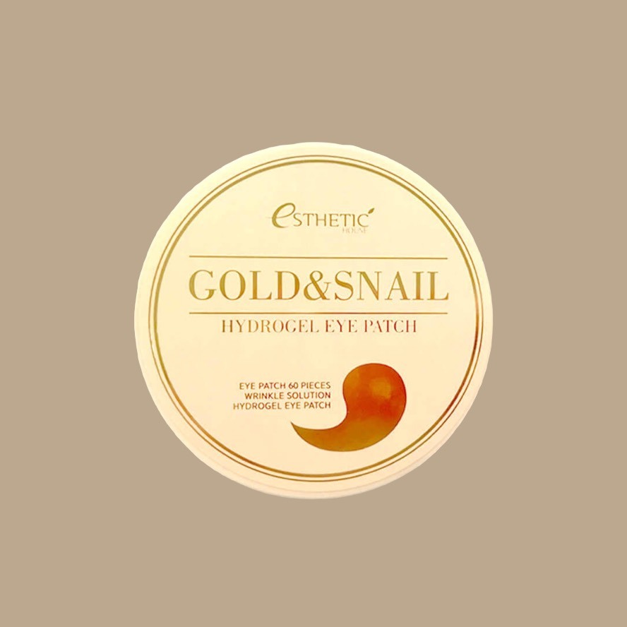 Snail hydrogel eye patch. [Esthetic House] гидрогел. Патчи д/ глаз золото/улитка Gold&Snail Hydrogel eyepatch. Esthetic House патчи улитка. Esthetic House патчи с улиткой и золотом. Патчи вокруг глаз с муцином улитки и золотом Esthetic House 60шт