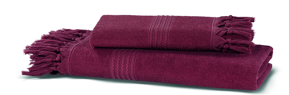 Meyzer tassels Towel - Бордо - 100х150