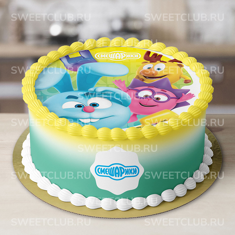 Вафельная картинка Смешарики на торт tortokoshka купить в интернет-магазине Wildberries