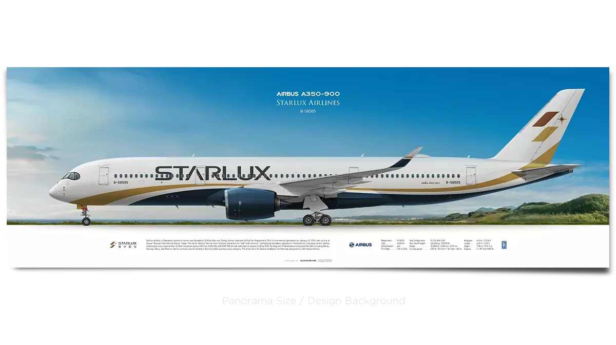 Starlux Airlines Airbus A350-900 B-58505 | Aviaposter