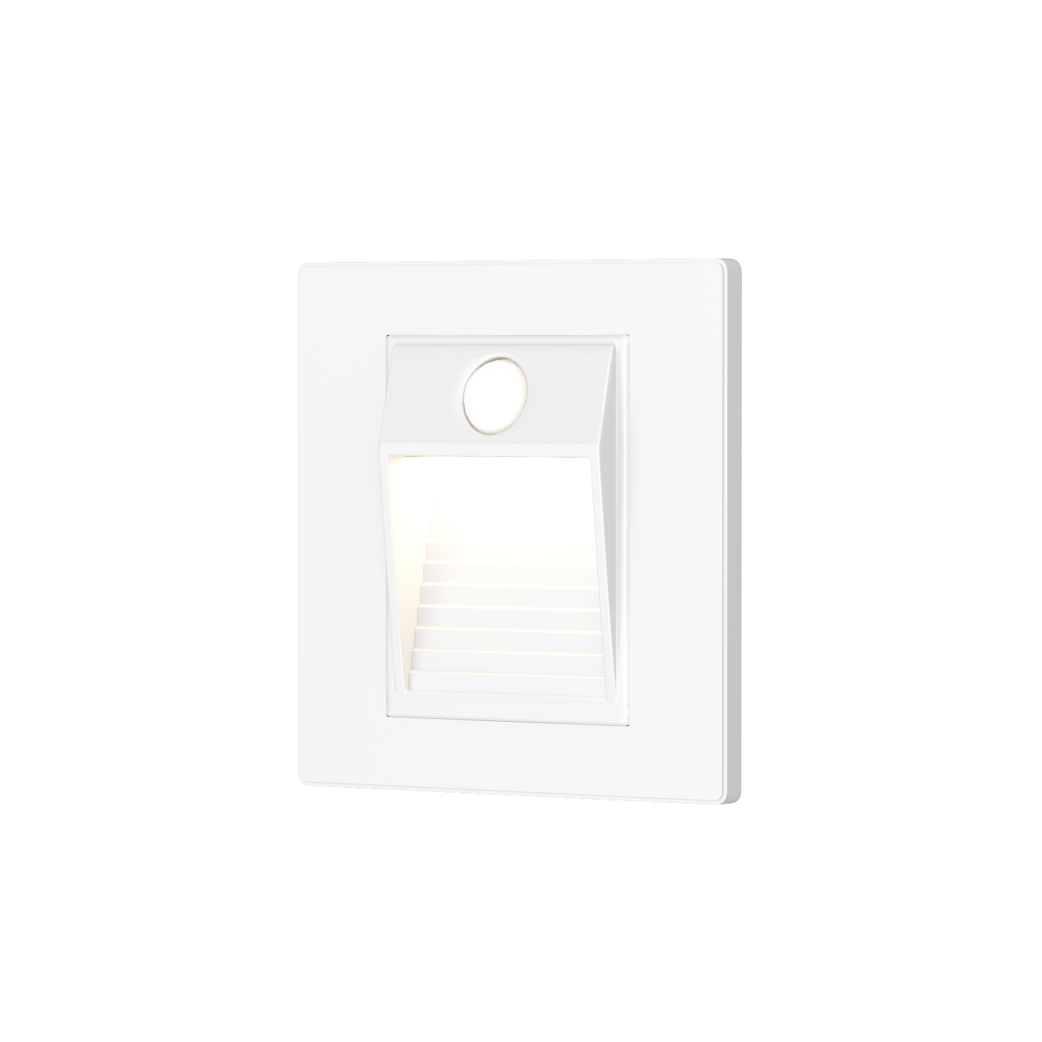 DK1020-WH Светильник встраиваемый в стену c датчиком движения, IP 20, LED 3000, 1 Вт, белый, пластик - вид 4