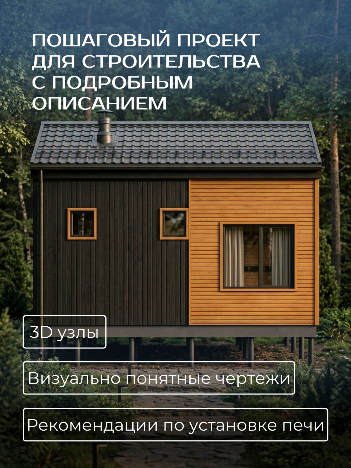 Проект бани 3х6м / Баня/ Каркас / 49 лис — фото 3